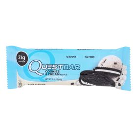 Quest Bar (Option: Cookies And Cream, size: 2.12 Oz - Case of 12)