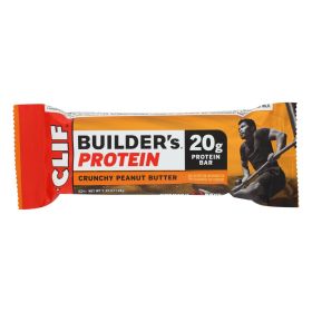 Clif Bar Builder Bar (Option: Crunchy Peanut Butter, size: Case of 12 - 2.4 Oz)
