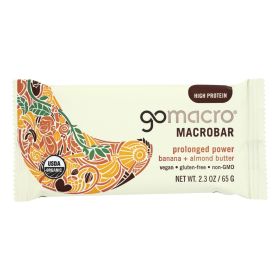 Gomacro Organic Macrobar (Option: Banana and Almond Butter, size: 2.3 Oz Bars - Case of 12)