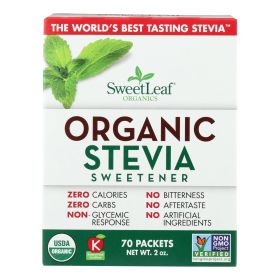 Sweet Leaf Sweetener - Organic - Stevia (size: 70 Count)