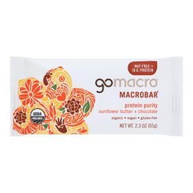 Gomacro Organic Macrobar (Option: Sunflower Butter and Chocolate, size: 2.3 Oz Bars - Case of 12)